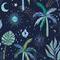 RoomMates Blue Nuit Tropicale Peel & Stick Wallpaper